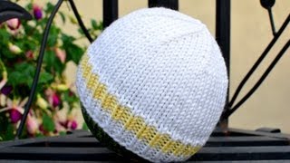 How to Knit an Easy and Basic Baby Hat [upl. by Tamah151]