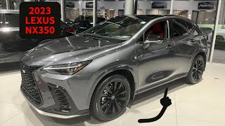 2023 Lexus NX350 FSPORT in Cloudburst Grey with Red Interior [upl. by Erret]