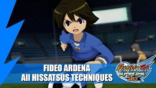 Fideo Aldena  All Hissatsus Techniques  Inazuma eleven GO Strikers 2013 [upl. by Fevre571]