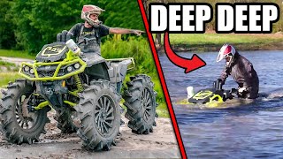 Giant FOURWHEELER VS FLOODED BACKYARD [upl. by Elbas]