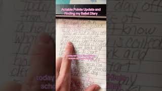 Actable pointe shoe update amp finding my ballet diary [upl. by Reuben704]