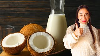 Como se toma la LECHE DE COCO abierta🥥Leche de coco congelada☕ [upl. by Ecenahs]