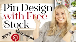 How to Design Pins in Canva using FREE Images Tutorial  Pinterest Pin Design Tips amp Tricks 2023 [upl. by Adnarym72]