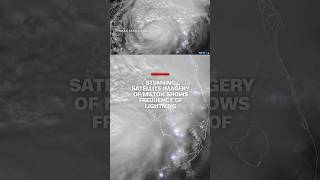 Stunning satellite imagery of Hurricane Milton shows frequency of lightning [upl. by Delgado]