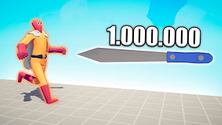 1000000 DAMAGE KNIFE vs UNITS  TABS  Totally Accurate Battle Simulator 2024 [upl. by Nyrmak248]