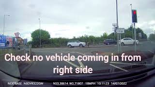 Widnes test centre driving test give waytraffic lights [upl. by Ellswerth]