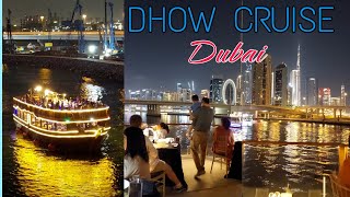 DHOW CRUISE Part 1  Dubai  Family Dinner  Floating Restaurant [upl. by Aubrey470]