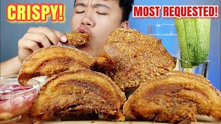 CRISPY PORK JOWL MUKBANG  Most Requested Mukbang Video  Pinoy Mukbang  Mukbang Philippines  Asmr [upl. by Gracie]