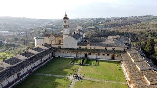 Florence Charterhouse drone Galluzzo Florence Tuscany Italy Europe [upl. by Airal]