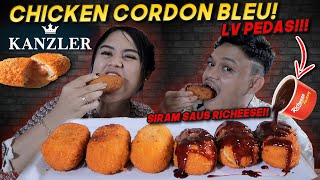 MUKBANG CHICKEN CORDON BLEU KANZLER DISIRAM SAUS RICHEESE LEVEL PEDAS [upl. by Brigette]