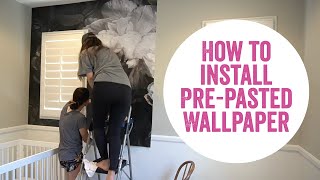 How to Apply Prepasted Wallpaper for beginners [upl. by Pavel855]