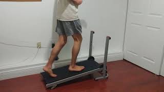 Walking and Jogging on Manual Treadmill Without Handles [upl. by Schnurr123]