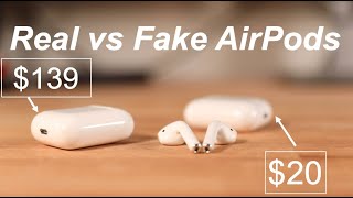 Fake vs Real AirPods 2  Everything You Need to Know [upl. by Karlow]