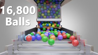 16800 Colorful Balls Marble Run Loop animation V07 [upl. by Berardo601]