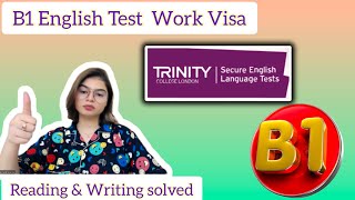 Full B1 Reading amp Writing Skilled Worker Visa  ISE 1 Trinity College London [upl. by Aniez]