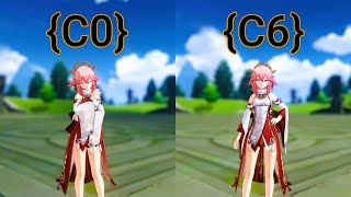 The Shocking DMG Difference Yae Miko C6 vs C0 [upl. by Harmonie]