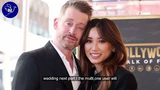 Macaulay Culkin’s ‘wife’ Brenda Song shows off ‘massive’ ring at Kat Dennings’ wedding [upl. by Spears]