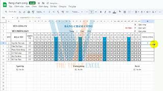Làm thế nào khi tích vào các ô tự động tính ngày công [upl. by Leroj]