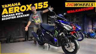 Yamaha Aerox 155 Walkaround Video  India’s Fastest Scooter [upl. by Niraa]