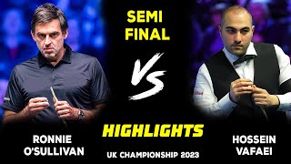 Ronnie O Sullivan vs Hossein vafaei semifinal  short highlights  UK championship snooker 2023 [upl. by Solotsopa326]