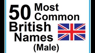 Learn English  Lesson 23 50 Most Common British Names male [upl. by Jenkel407]