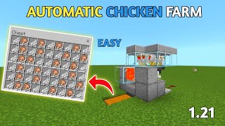 EASY Automatic Chicken Farm in Minecraft 121120  How To Make Chicken Farm minecraft [upl. by Edwyna]