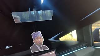 ElecFresh Cybertruck Windshield Sunshade Reviewing Setting up inside cabin [upl. by Llenad]