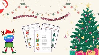 How to Create Fun Tracing Christmas Worksheets for Kids Using Canva [upl. by Irotal908]