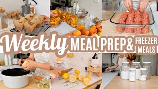 EASY BUDGET FRIENDLY WEEKLY MEAL PREP RECIPES LARGE FAMILY MEALS WHATS FOR DINNER FREEZER MEALS [upl. by Erhart]