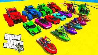 GTA 5 Mods Epic Super Car Racing Challenge Driving By Trevor on Super Cars Off Road Jeeps Planes [upl. by Arammat35]