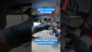 How To Replace The Rear Brake Pads and Rotors on a 2022 Toyota 4Runner youtubeshorts diy mechanic [upl. by Stagg901]