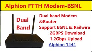 ALPHION ONT AONT 1444  BSNL FTTH MODEM DUAL BAND ROUTER  DUAL BAND FIBER OPTIC ROUTER [upl. by Weil]