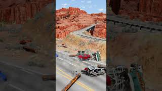 Realistic Highway Car Crashes 66  BeamNGdrive [upl. by Giorgi]