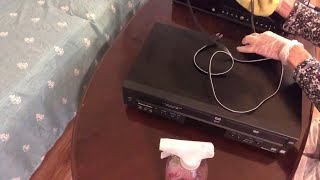 Cleaning 2 DVD VCR combos [upl. by Ennairol646]