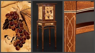 Marquetry liqueur cabinet [upl. by Ellegna]