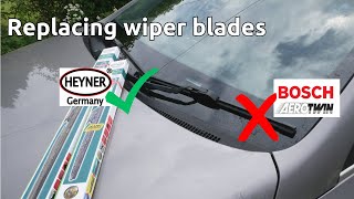 Replacing wiper blades on our Hyundai Ioniq Electric throwing away new Bosch Aerotwin [upl. by Shannen]