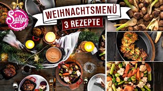 Weihnachts Menü 3 Rezeptideen  3 XMas Menu Ideas  Sallys Welt [upl. by Erie]