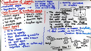 Part4 Dyes paints and pigments  Dyes industry  Classification of dyes  direct dyes [upl. by Gnilrits]