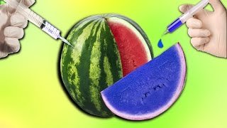 Kann man eine Wassermelone im inneren verfärben Test [upl. by Wyatan]