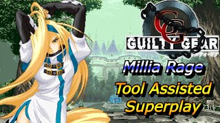 TAS Guilty Gear PS1 Millia Rage Arcade Mode [upl. by Tanitansy769]