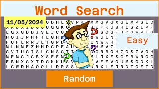 Word Search Easy  Random  11052024 [upl. by Aicilav]