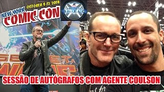 Convenção de quadrinhos NYCC 2014 Sessão de autógrafos com Agente Coulson  Agentes da SHIELD [upl. by Enelyar]