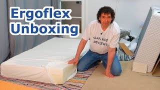 Ergoflex 5G memory foam mattress unboxing  UK mattress [upl. by Aicelf391]