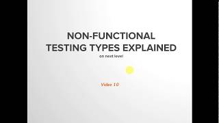 Non functional Testing Types [upl. by Januisz738]