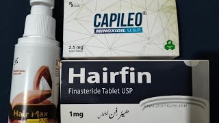 Capileo Oral Minoxidil amp Hairfin Finasteride amp Minoxidil Spary How To Use On Hairs Results [upl. by Sharma223]