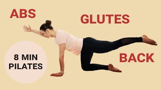 8 min pilates abs glutes back [upl. by Hendrickson]