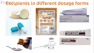 Excipients in different dosage forms [upl. by Sansone]