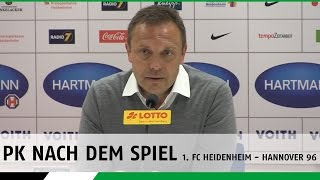 PK nach dem Spiel  1 FC Heidenheim  Hannover 96 [upl. by Ronalda]