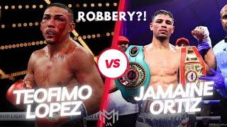 Teofimo Lopez beats Jamaine Ortiz via UD Robbery Keyshawn Davis stops Jose Pedraza FIGHT RECAP [upl. by Leinod]