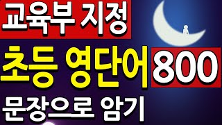 짧고 쉬운 문장으로 초등 영단어 800 교육부 지정 영어단어 자면서 암기 [upl. by Keare]